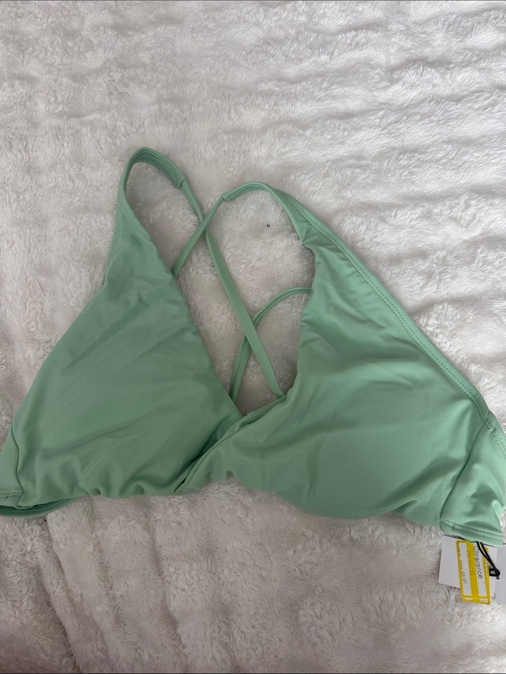 Brand new Shade and Shore bikini top size XL mint green